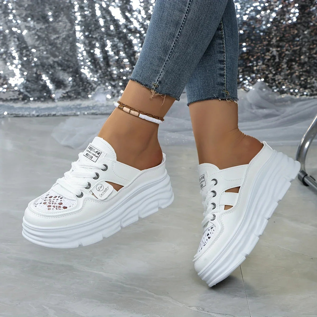 حذاء راقي إيطالي بكعب عريض للنساء (y)