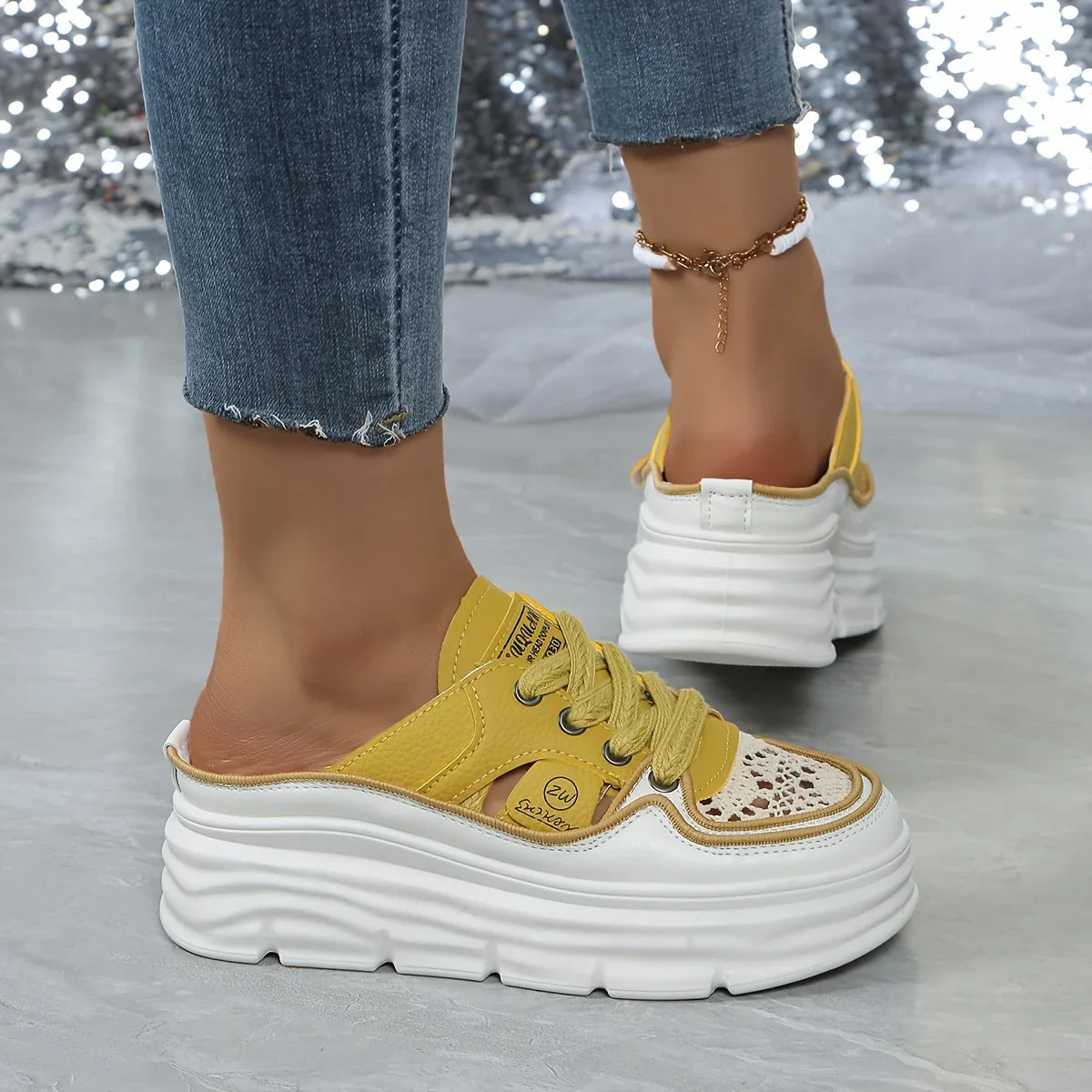 حذاء راقي إيطالي بكعب عريض للنساء (y)